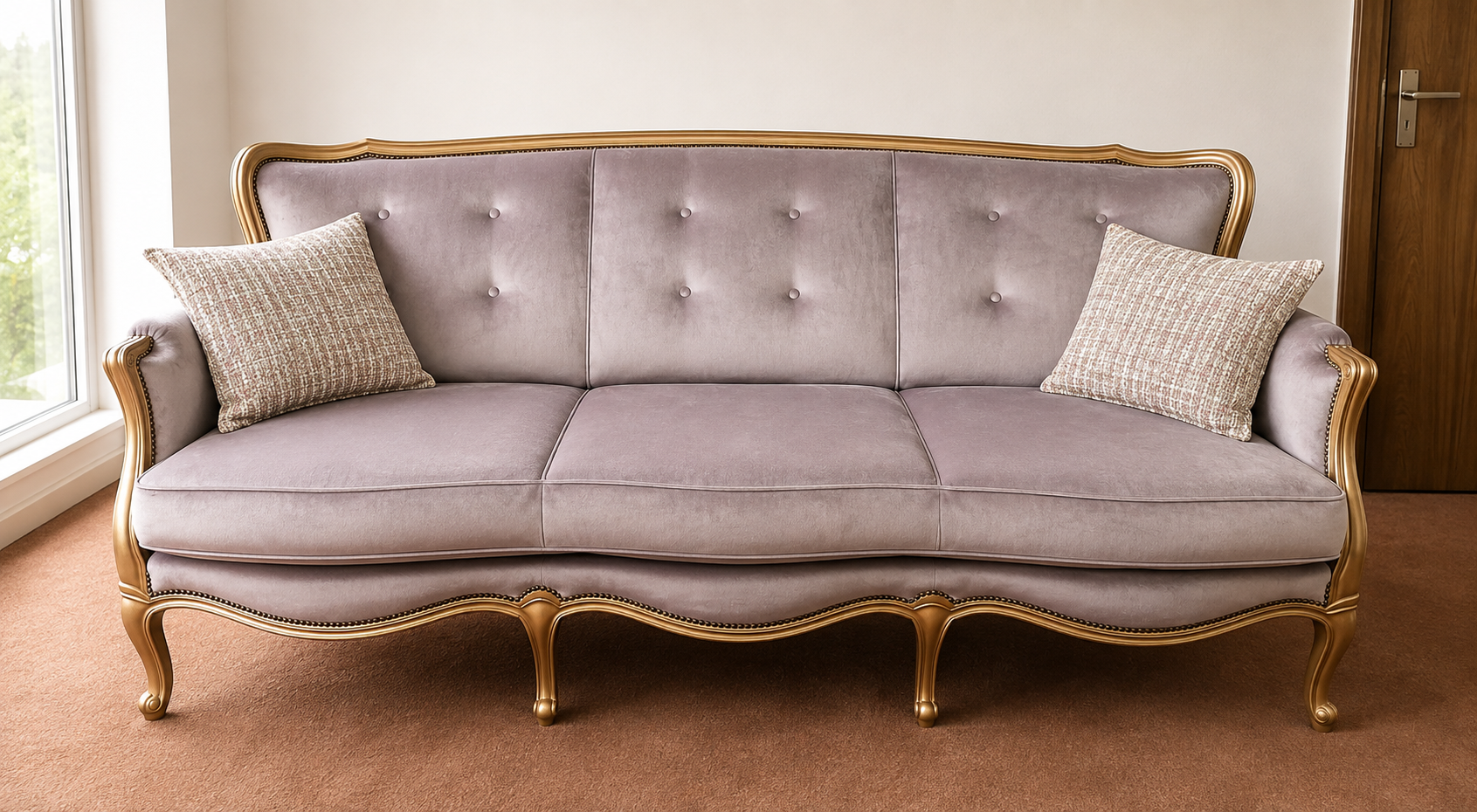 Raumausstatter Beckmann – Sofa nach der Aufarbeitung in Kalletal